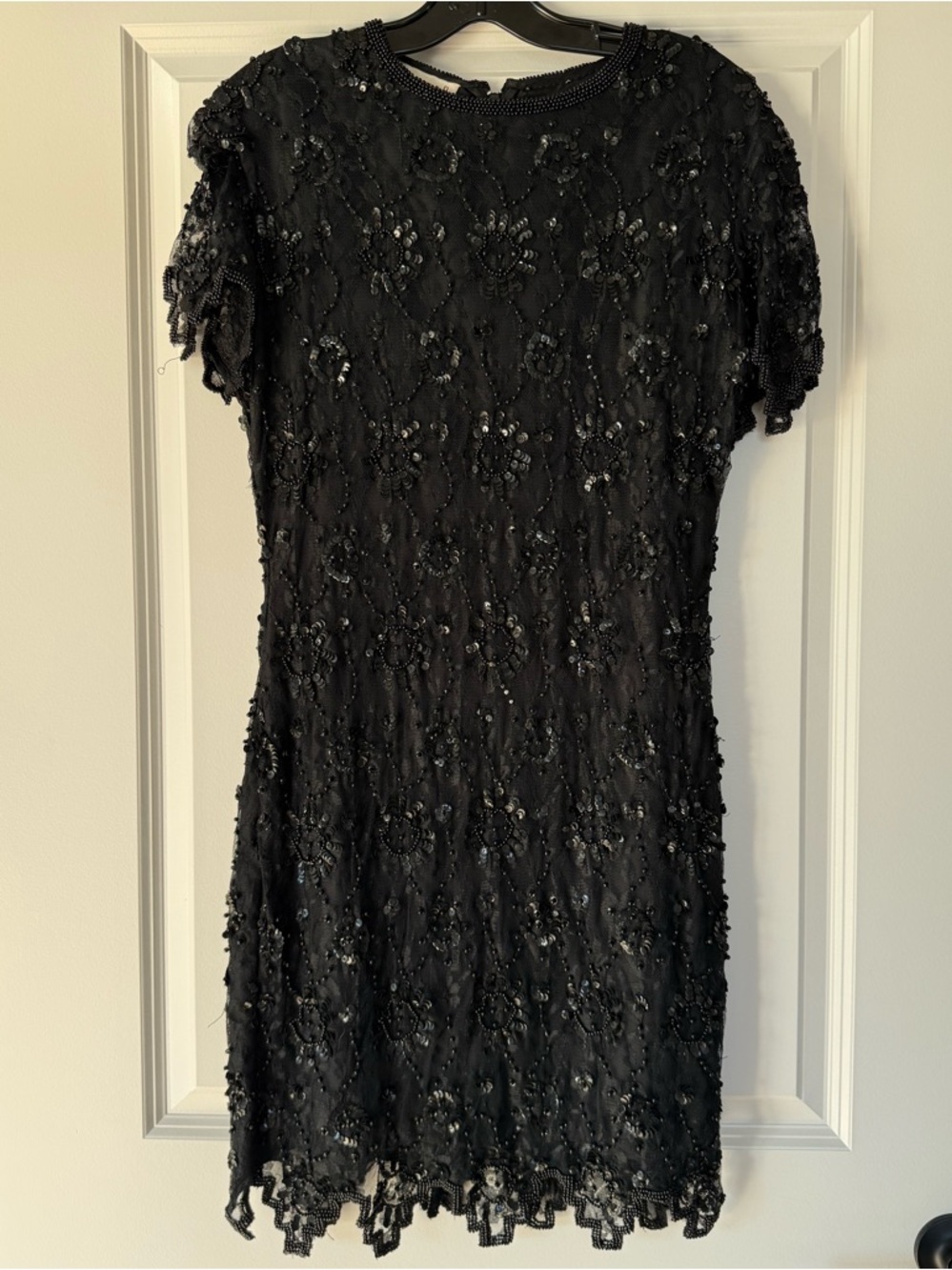 Jeremy Scott Black Beaded Mini Dress